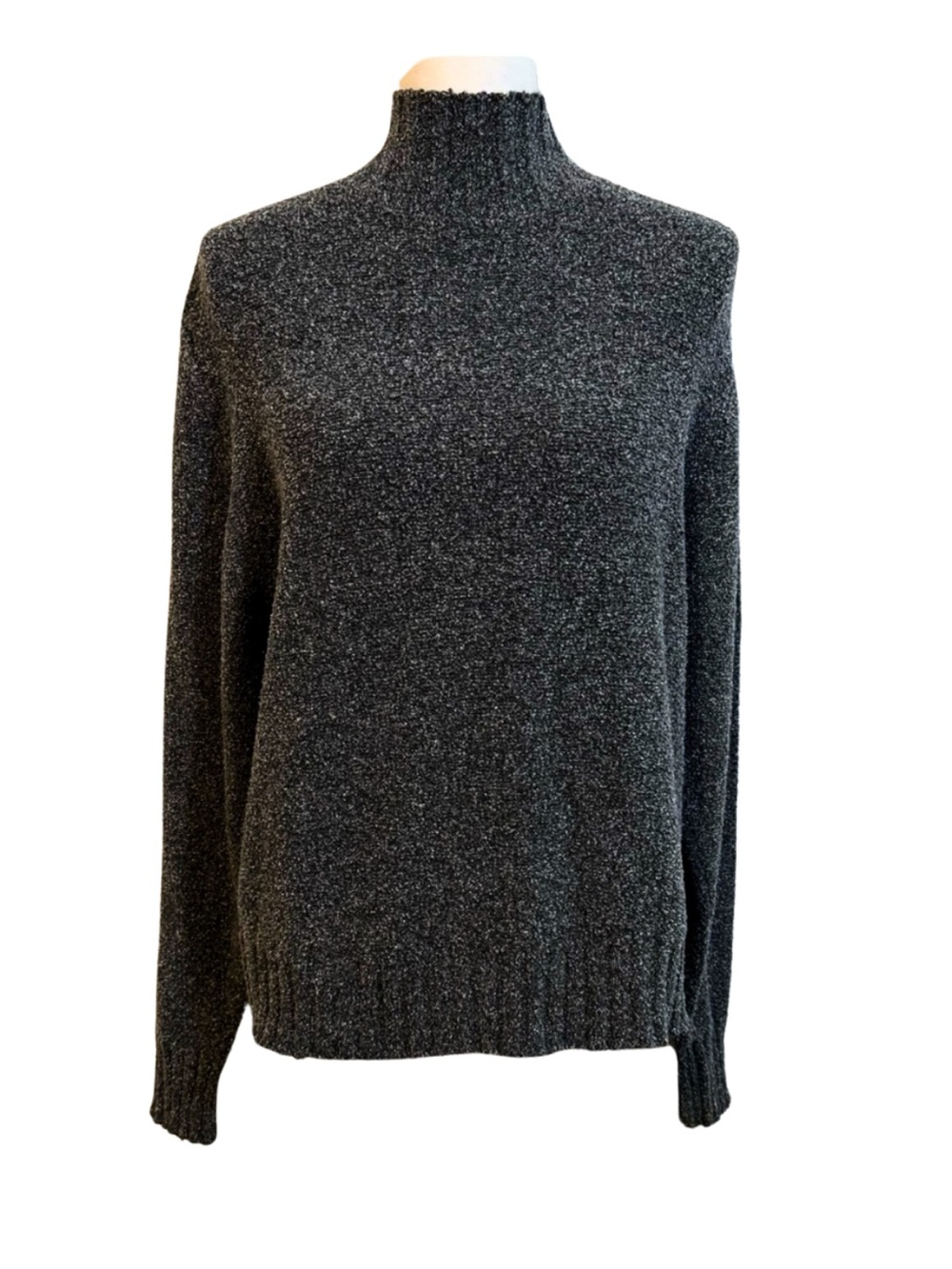 Columbia Women’s Gray Bouclé Mock Neck Sweater Medium